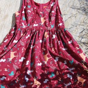 Modcloth Maroon Optimistic Effect Dress